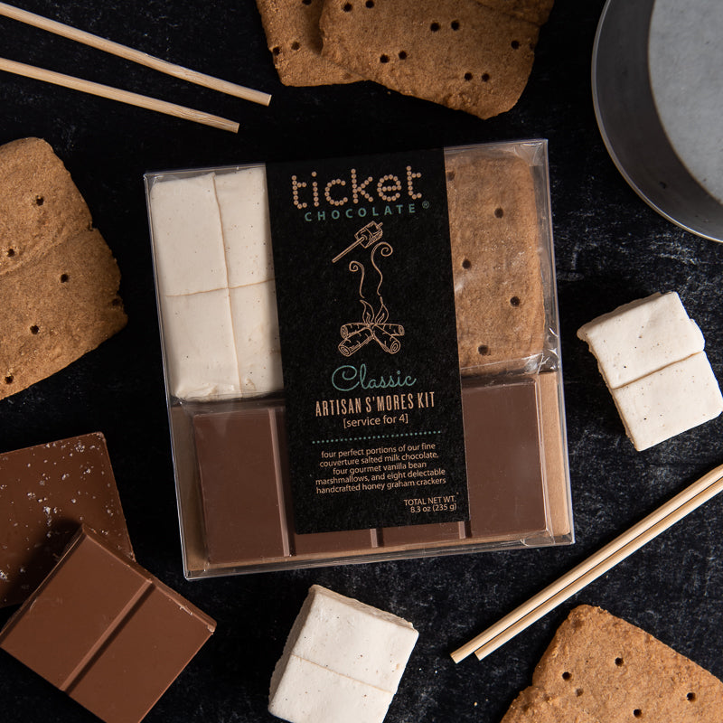 S'mores Kit | Smores Kit | Artisan Chocolate | Gourmet Chocolate | Boutique Chocolate | Belgian Chocolate | Wholesale Chocolate | Artisan S'mores Kit | Classic | Ticket Chocolate | Camping | Gift