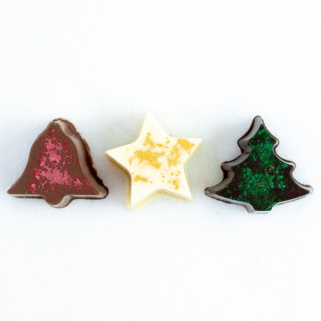 Gourmet Chocolate Truffles - Christmas 3-Piece Gift Box