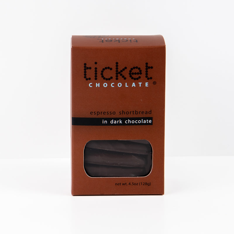 Espresso Shortbread Cookies - Dark Chocolate-Covered