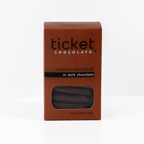 Espresso Shortbread Cookies - Dark Chocolate-Covered