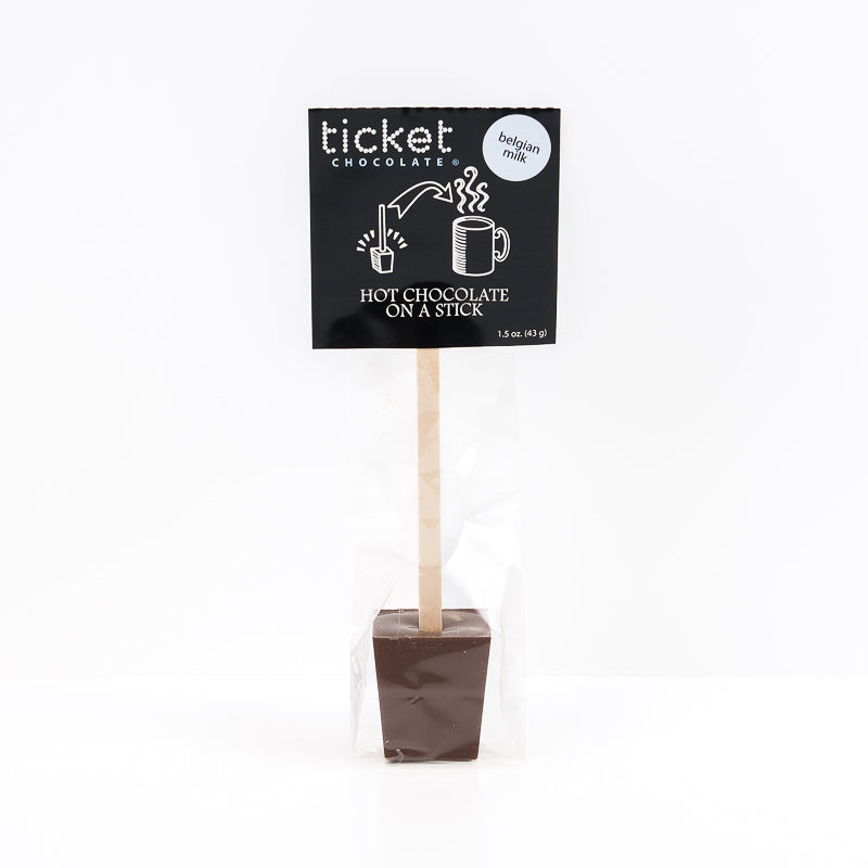 Hot Chocolate on a Stick | Artisan Chocolate | Gourmet Chocolate | Boutique Chocolate | Belgian Chocolate | Wholesale Chocolate | Hot Chocolate on a Stick | Belgian Milk | Ticket Chocolate | Gift