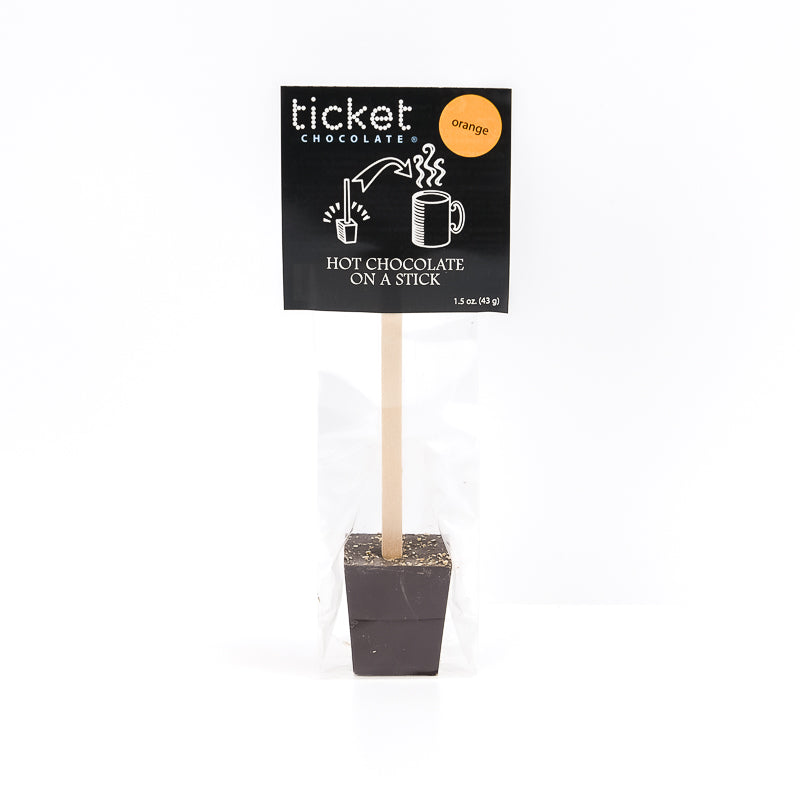 Artisan Chocolate | Gourmet Chocolate | Boutique Chocolate | Belgian Chocolate | Wholesale Chocolate | Hot Chocolate on a Stick | Orange | Ticket Chocolate | Gift