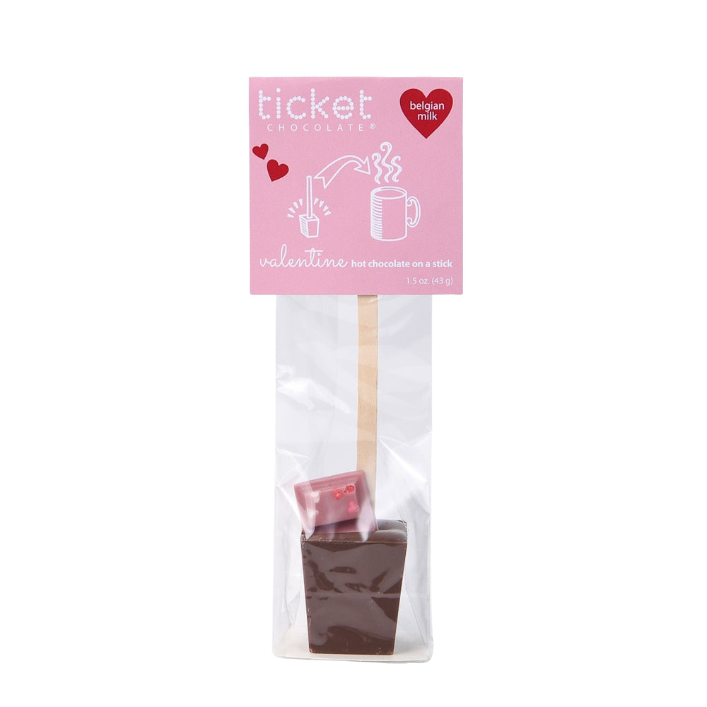 Valentine's Hot Chocolate on a Stick: Belgian Milk