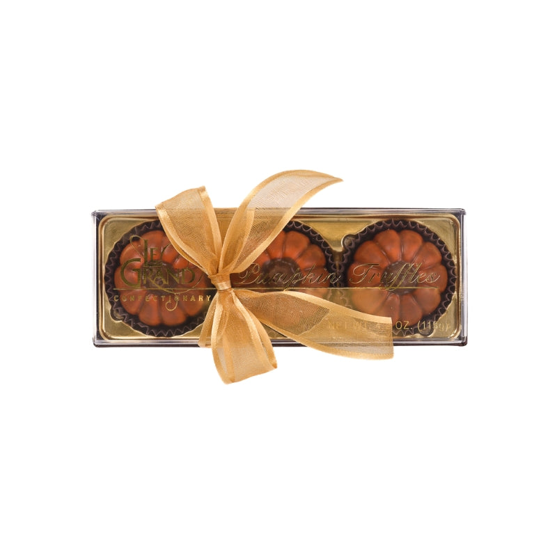 Pumpkin Shape Truffles - 3-Piece Gift Box