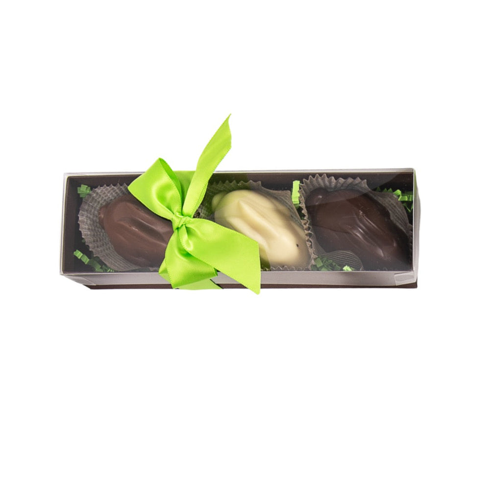 Artisan Chocolate | Gourmet Chocolate | Boutique Chocolate | Belgian Chocolate | Wholesale Chocolate | Chocolate Truffles | Easter Chocolate Bunny Trio | Easter basket | Ticket Chocolate | Chocolate Easter Bunny | Gift