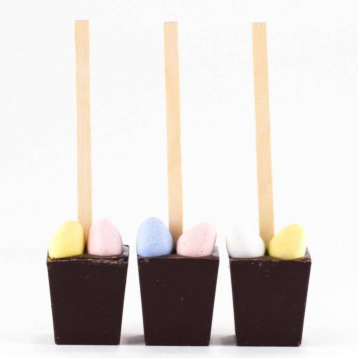 
                        
                          Artisan Chocolate | Gourmet Chocolate | Boutique Chocolate | Belgian Chocolate | Wholesale Chocolate | Hot Chocolate on a Stick 3-Pack | French Truffle with Easter Eggs | Ticket Chocolate | Easter Chocolate | Gift
                        
                      