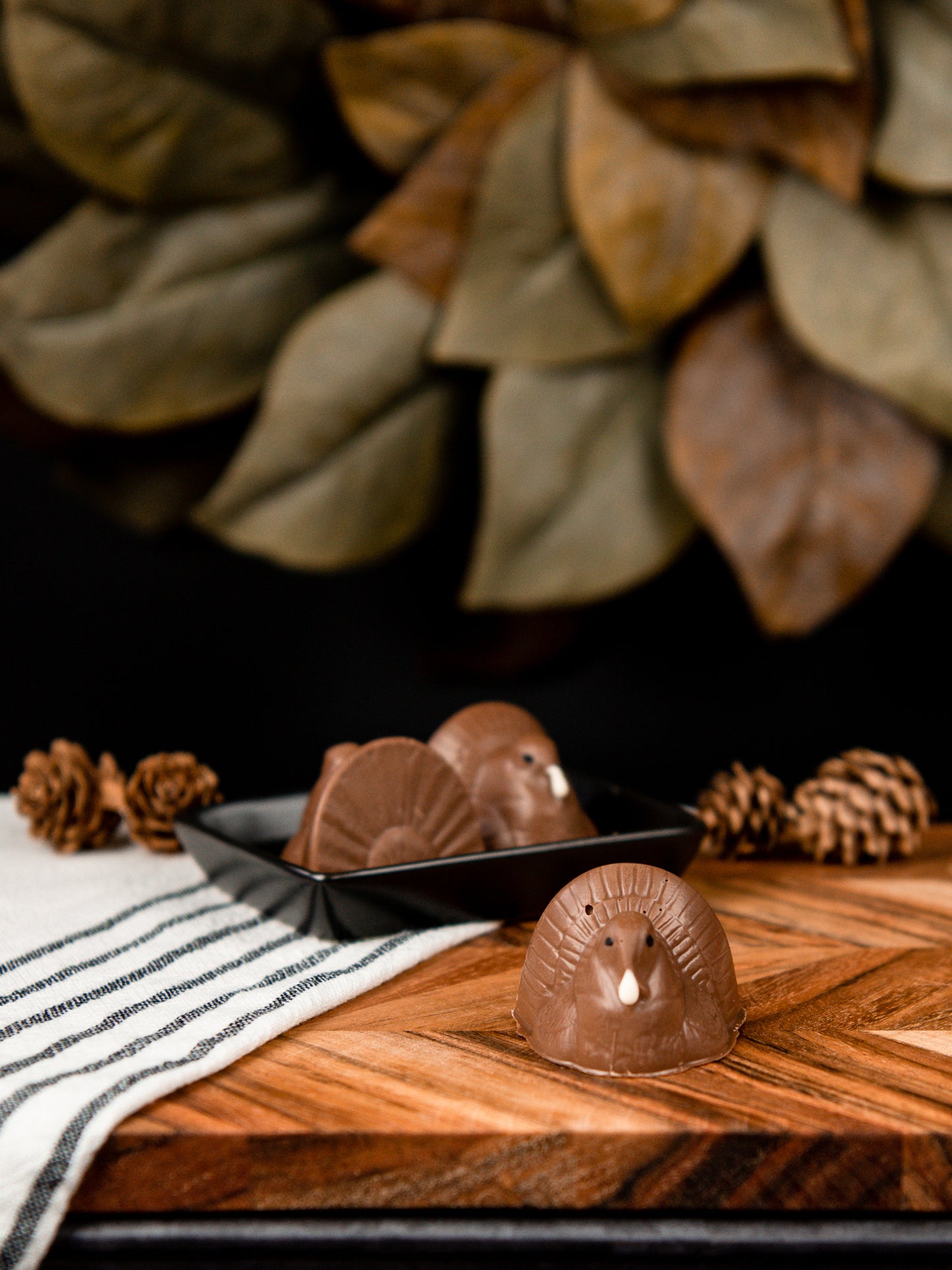 Artisan Chocolate | Gourmet Chocolate | Boutique Chocolate | Belgian Chocolate | Wholesale Chocolate | Le Grand Chocolate Truffles | Fall 3 Piece Turkey Truffles | Ticket Chocolate | Gift