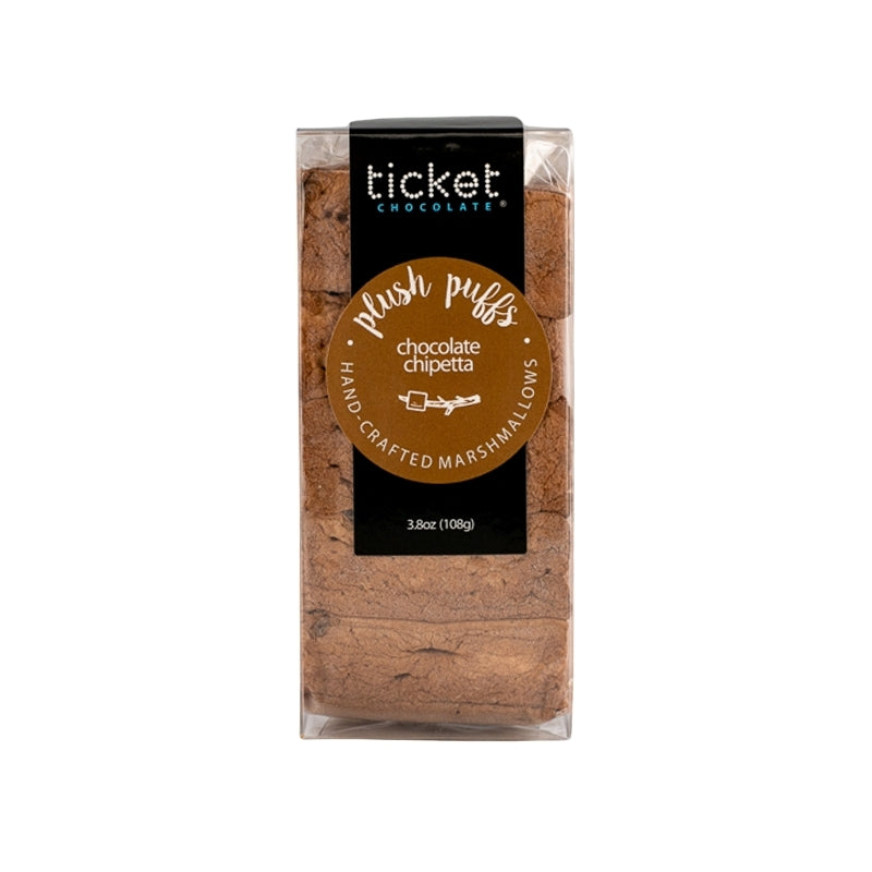 Artisan Chocolate | Gourmet Chocolate | Boutique Chocolate | Belgian Chocolate | Wholesale Chocolate | Plush Puffs Hand-Crafted Gourmet Marshmallows | Chocolate Chipetta | Ticket Chocolate | Gift