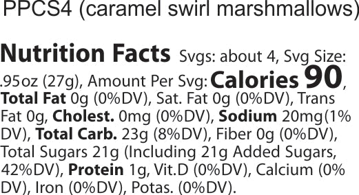 
                        
                          Plush Puffs Hand-Crafted Gourmet Marshmallows: Caramel Swirl 3.8 ounce
                        
                      