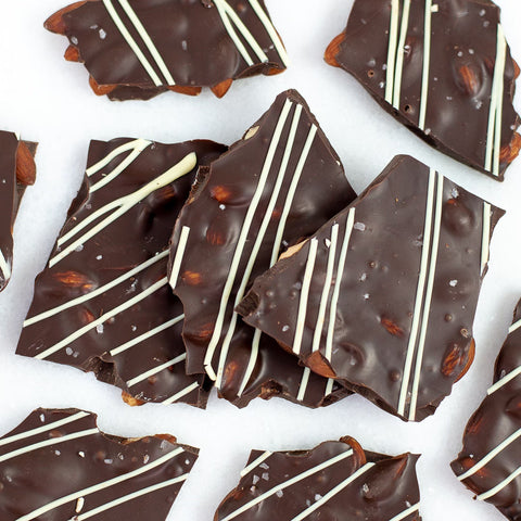Artisan Chocolate | Gourmet Chocolate | Boutique Chocolate | Belgian Chocolate | Wholesale Chocolate | Chocolate Bark Bulk | Sea Salt Roasted Almond | Ticket Chocolate | Gift