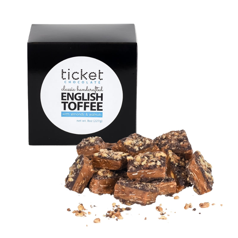 Classic Handcrafted English Toffee with Almonds & Walnuts