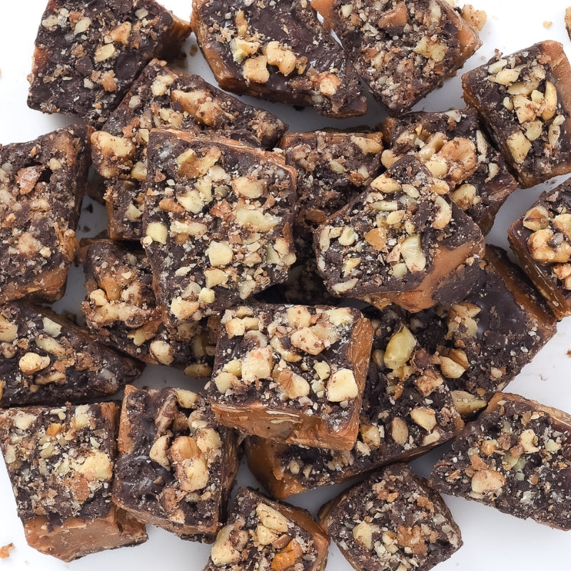 
                        
                          Classic Handcrafted English Toffee with Almonds & Walnuts
                        
                      