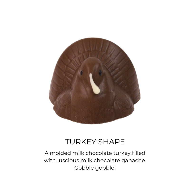 Turkey Shape Truffles - 3-Piece Gift Box