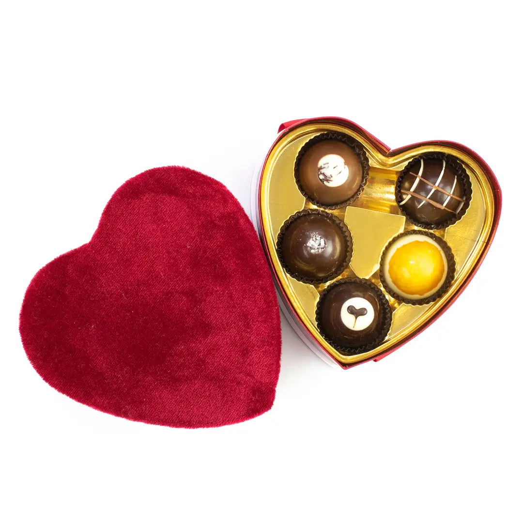 
                        
                          Valentine's Day Assorted Chocolate Truffles - Red Velvet Heart Box
                        
                      