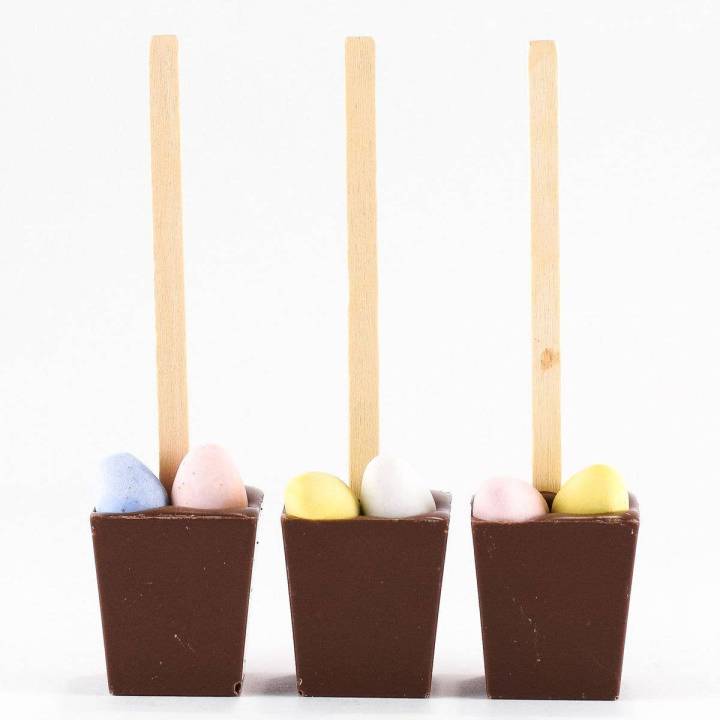 
                        
                          Artisan Chocolate | Gourmet Chocolate | Boutique Chocolate | Belgian Chocolate | Wholesale Chocolate | Hot Chocolate on a Stick 3-Pack | Belgian Milk with Easter Eggs | Ticket Chocolate | Easter Chocolate | Gift
                        
                      