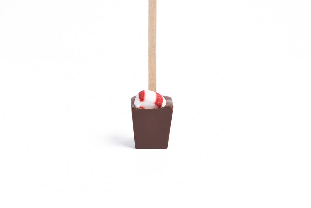 Artisan Chocolate | Gourmet Chocolate | Boutique Chocolate | Belgian Chocolate | Wholesale Chocolate | Hot Chocolate on a Stick | Peppermint Milk | Holiday | Christmas | Ticket Chocolate | Gift