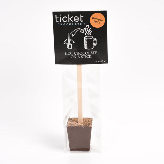 Artisan Chocolate | Gourmet Chocolate | Boutique Chocolate | Belgian Chocolate | Wholesale Chocolate | Hot Chocolate on a Stick | Fall | Thanksgiving | Pumpkin Spice | Ticket Chocolate | Gift