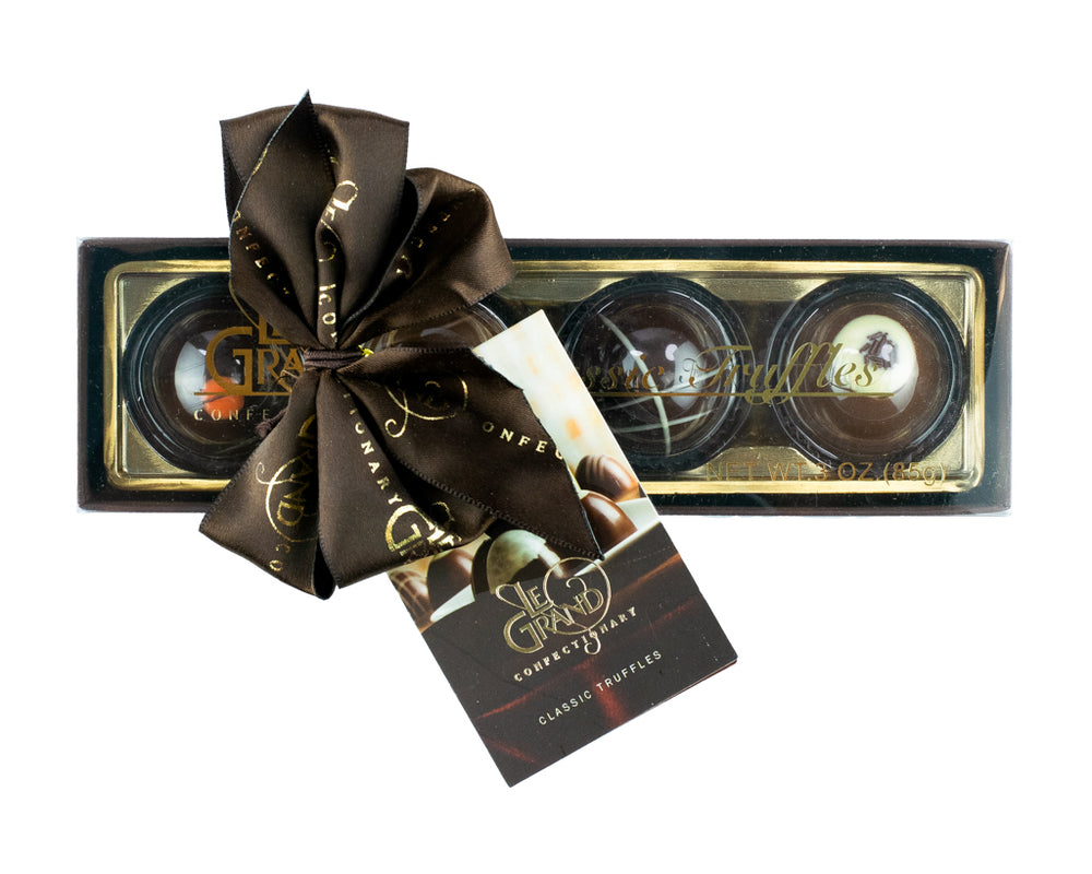 Artisan Chocolate | Gourmet Chocolate | Boutique Chocolate | Belgian Chocolate | Wholesale Chocolate | Le Grand Chocolate Truffles | 4 Piece Gift Box | Ticket Chocolate | Gift