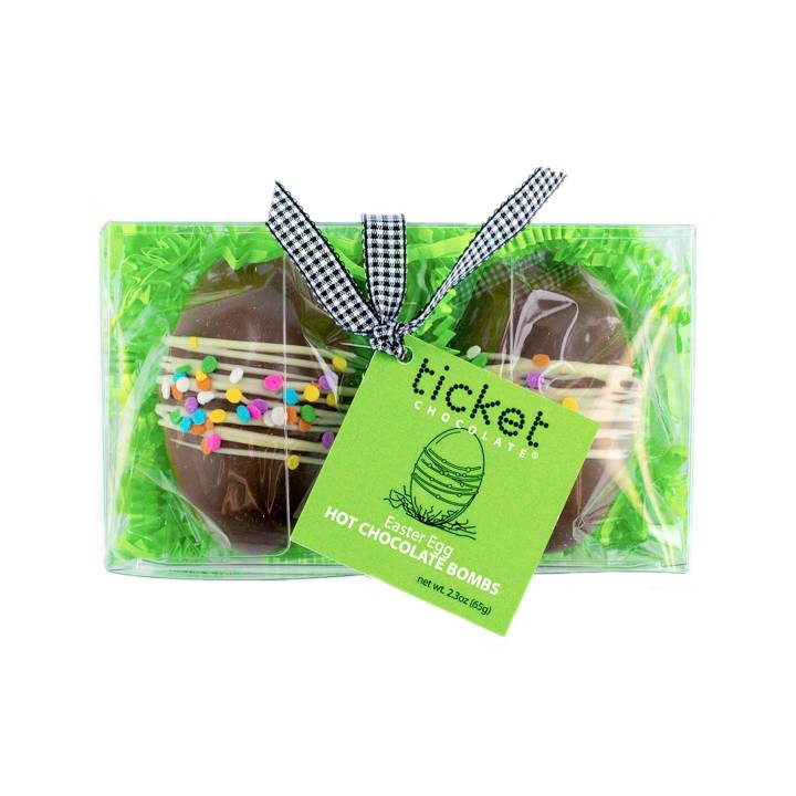 Artisan Chocolate | Gourmet Chocolate | Boutique Chocolate | Belgian Chocolate | Wholesale Chocolate | Hot Chocolate Bomb 2-Pack | Easter Egg | Ticket Chocolate | Gift | Easter Chocolate