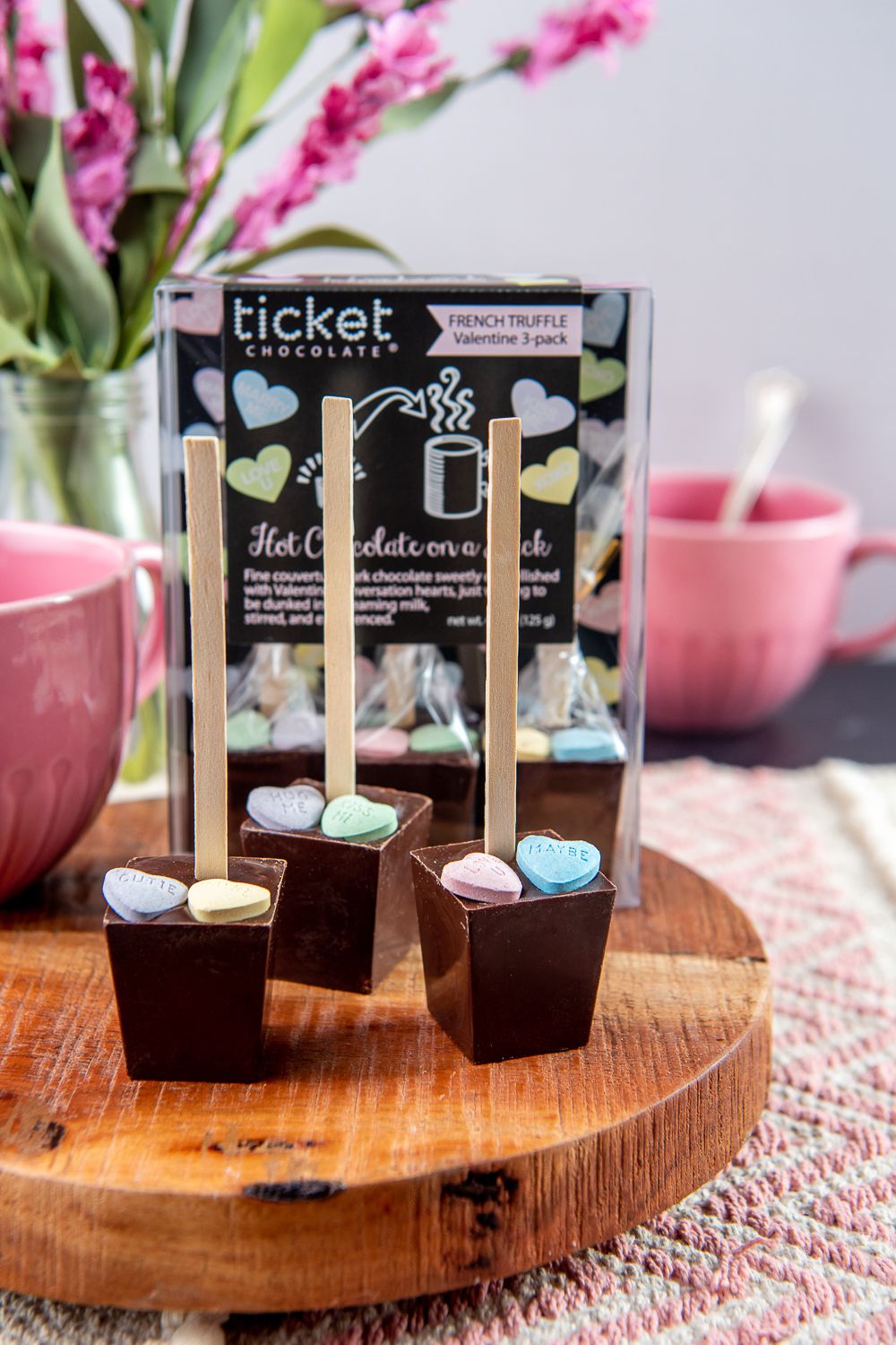 
                        
                          Artisan Chocolate | Gourmet Chocolate | Boutique Chocolate | Belgian Chocolate | Wholesale Chocolate | Hot Chocolate on a Stick 3-Pack | Valentine's French Truffle | Ticket Chocolate | Valentine's Day Chocolate | Gift
                        
                      